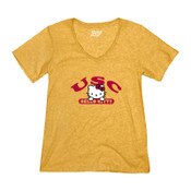 USC Trojans Women's Gold Hello Kitty Quick Look Tri-Blend T-Shirt